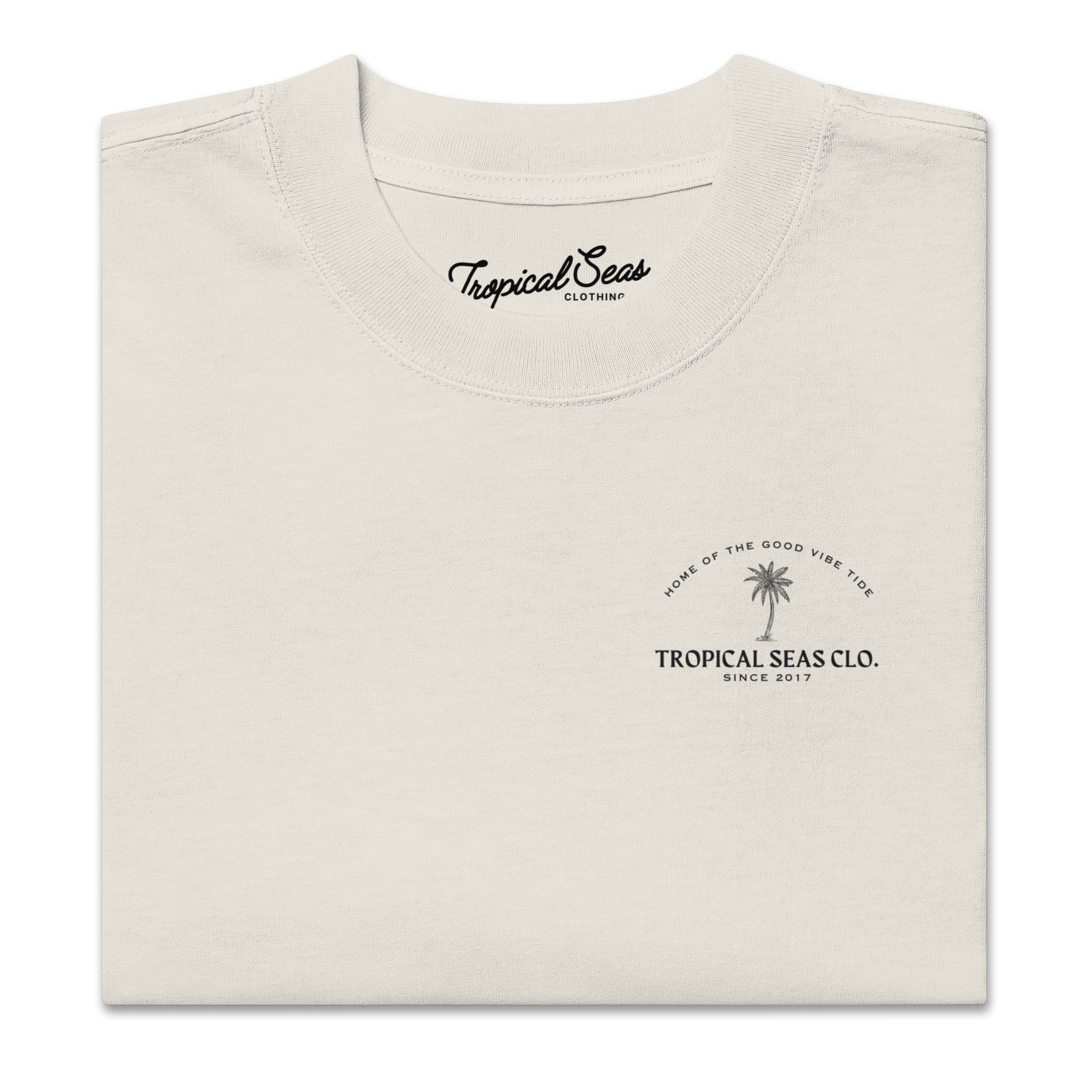 Oversized Cotton T-Shirt | Palm Print Boxy Tee | 100% Cotton