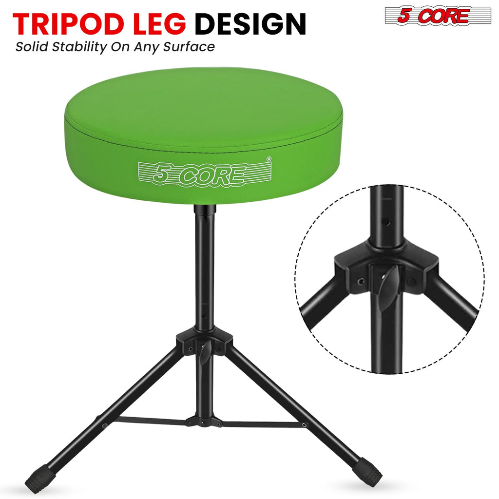 Adjustable Drum Throne Padded Seat - Drummer Stool