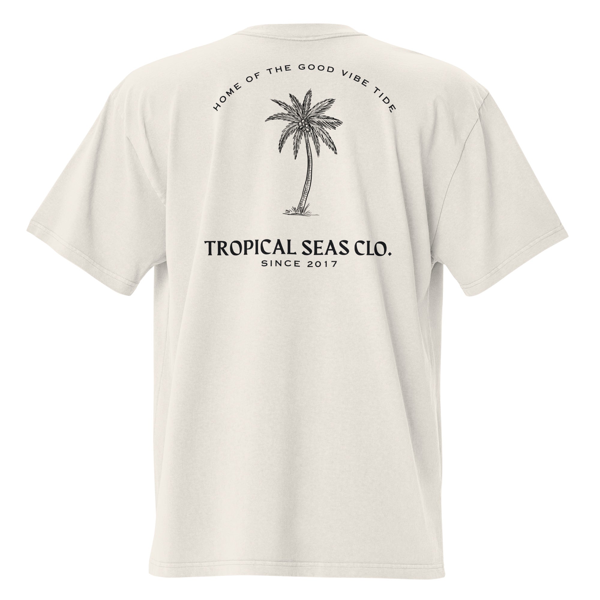 Oversized Cotton T-Shirt | Palm Print Boxy Tee | 100% Cotton