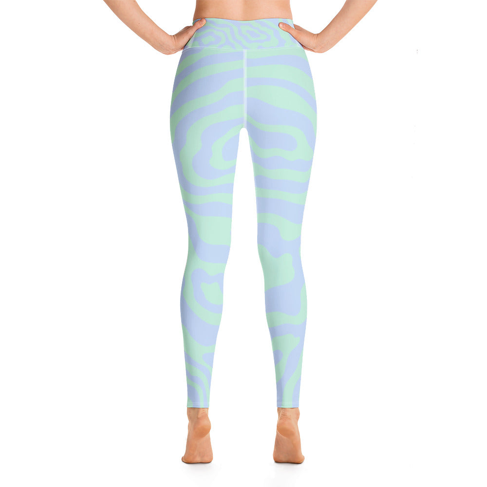 Women's High Waist Yoga Leggings Tropical Print Stretch Pants