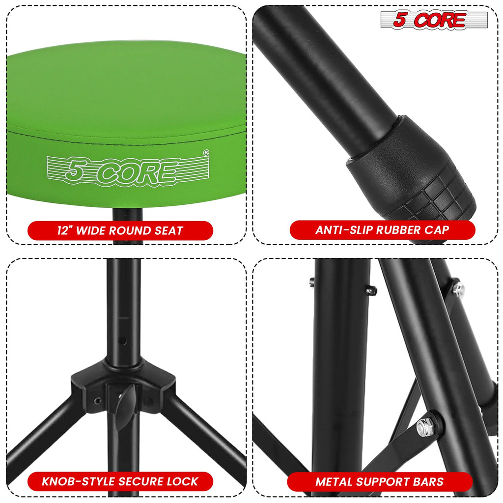 Adjustable Drum Throne Padded Seat - Drummer Stool
