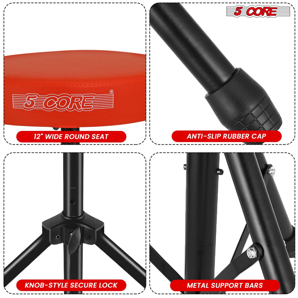 Adjustable Drum Throne Padded Seat - Drummer Stool