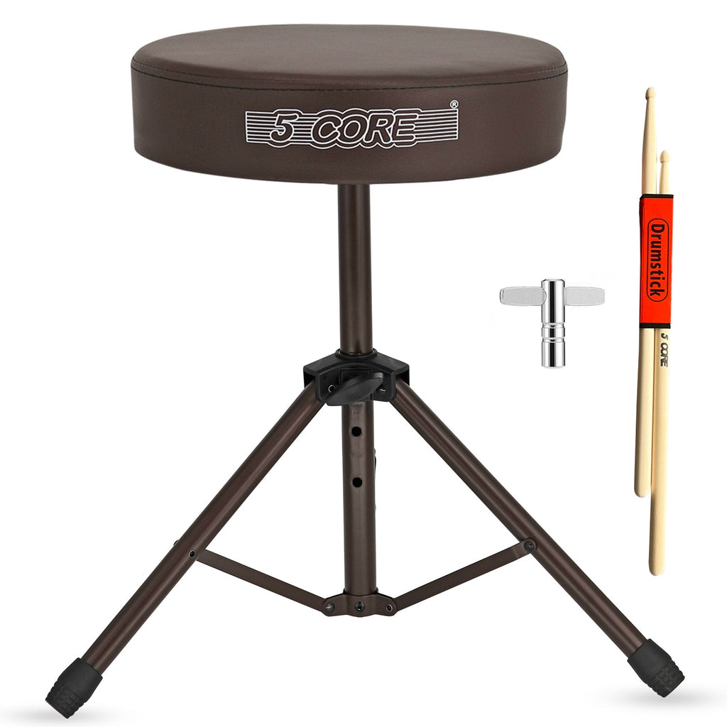 Adjustable Drum Throne Padded Seat - Drummer Stool