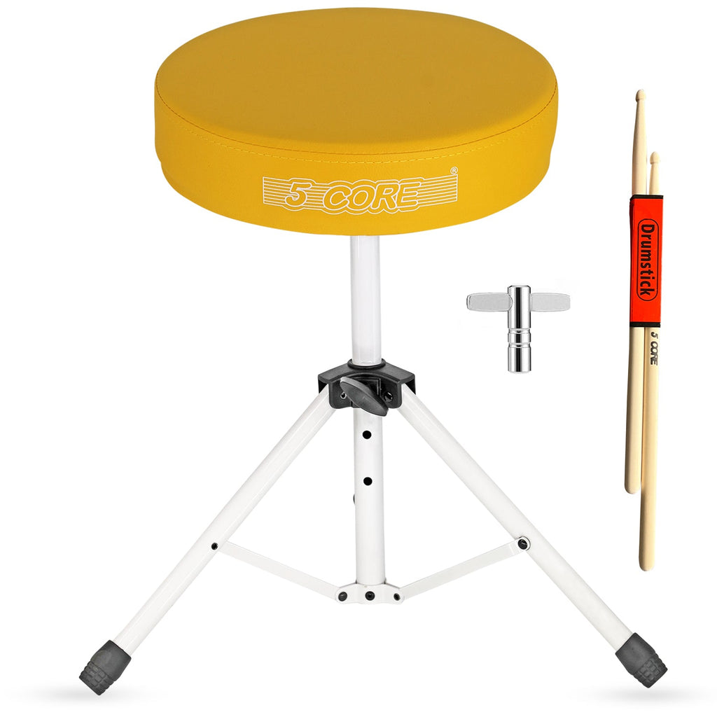 Adjustable Drum Throne Padded Seat - Drummer Stool