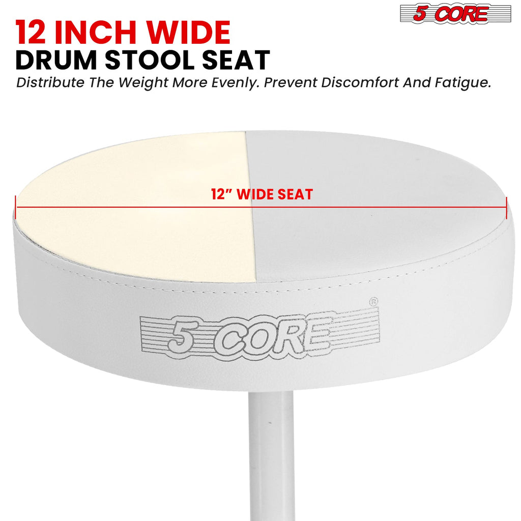 Adjustable Drum Throne Padded Seat - Drummer Stool