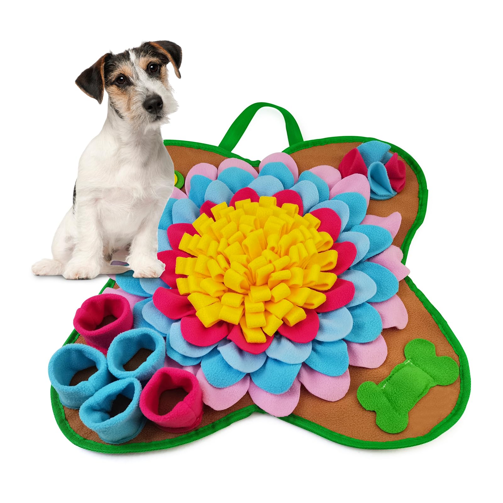 Dog Snuffle Mat 20x20 Interactive Puzzle Feeding Blanket Non-Slip