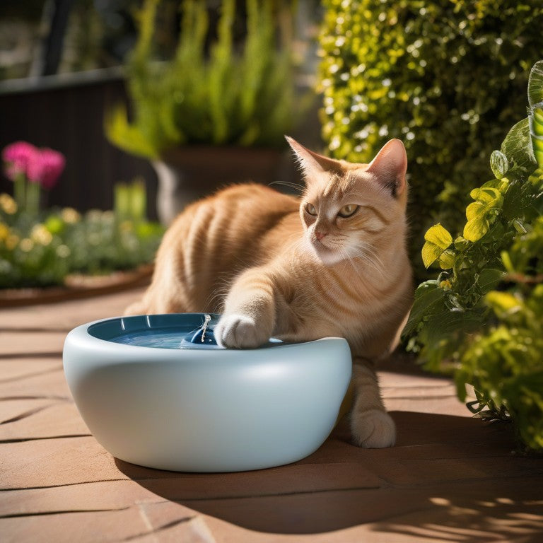 Cat Water Fountain Battery Operated 2.5L Cordless Pet Drinking