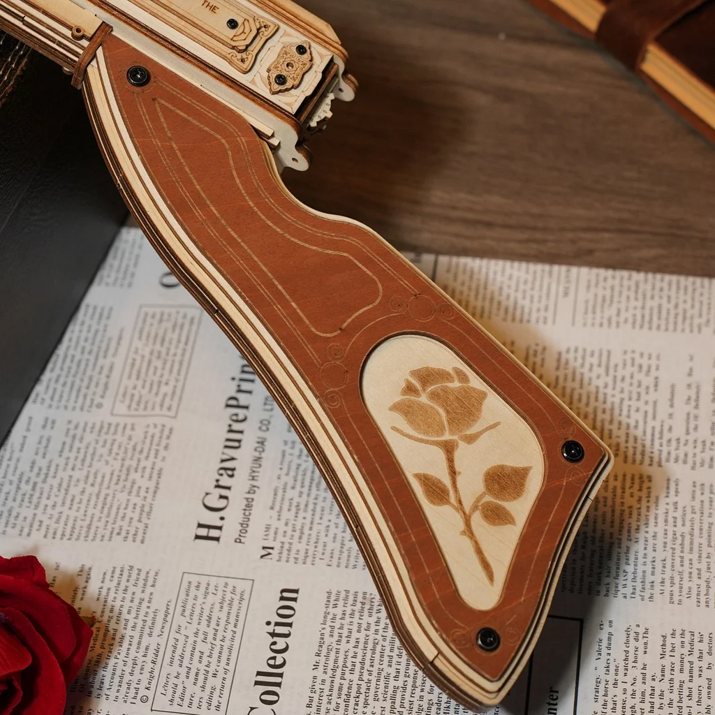 Wooden 3D Model Kit Thompson Gun | DIY Wood Puzzle Assembly Toy