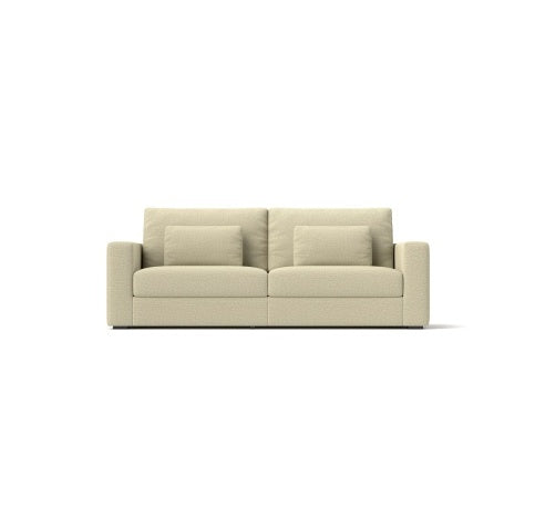 83" Beige 3 Seater Sofa Detachable Machine Washable Cover