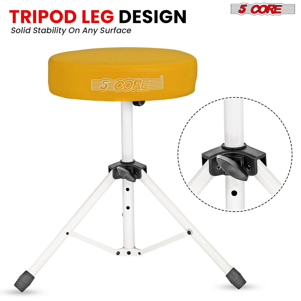 Adjustable Drum Throne Padded Seat - Drummer Stool