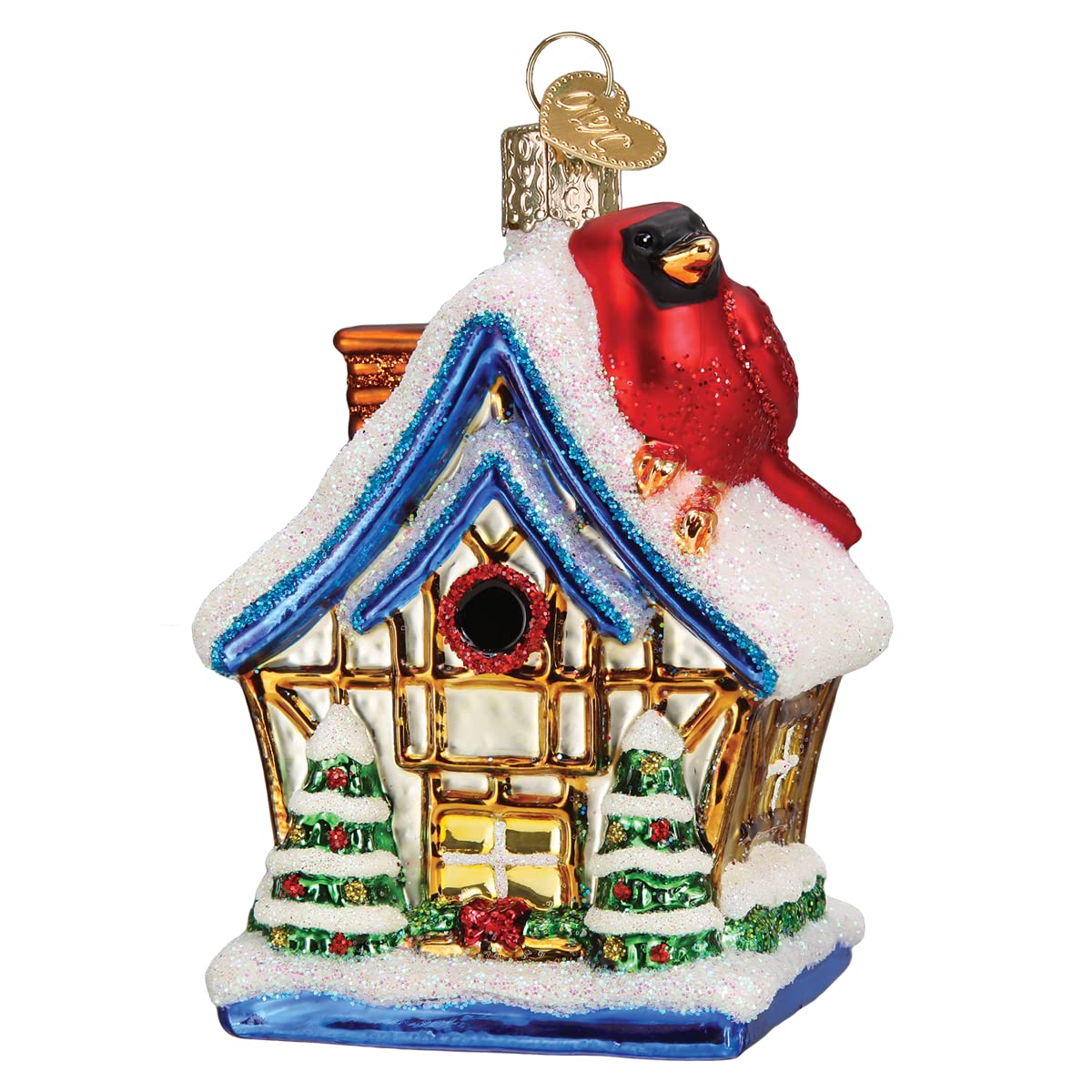 Cardinal Glass Blown Christmas Ornament | Handcrafted Bird Decoration