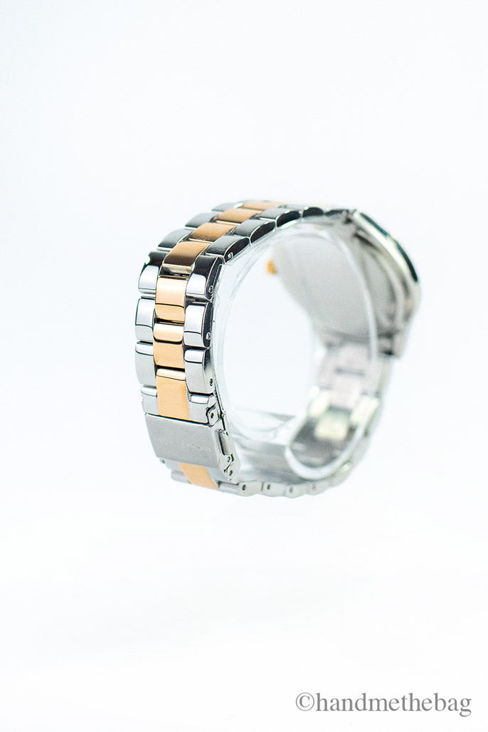 Michael Kors MK3204A Slim Runway Two-Tone Rose Gold Silver Watch