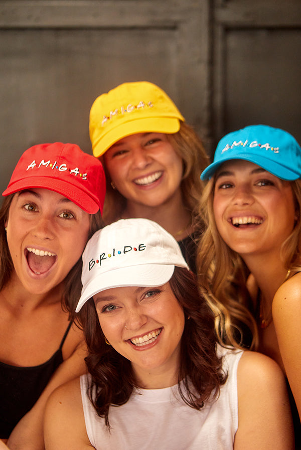 Bachelorette Party Hats 6-Pack Dad Caps - Bride & Amigas