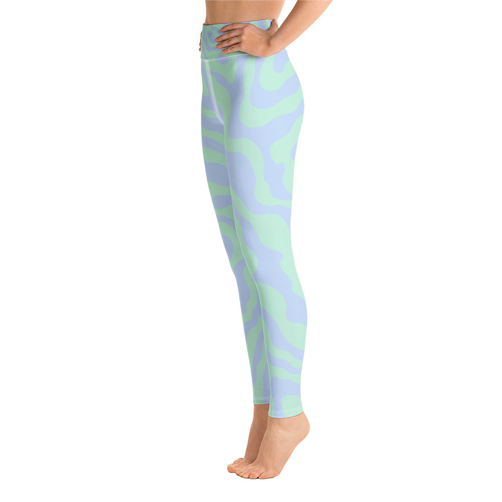 Women's High Waist Yoga Leggings Tropical Print Stretch Pants