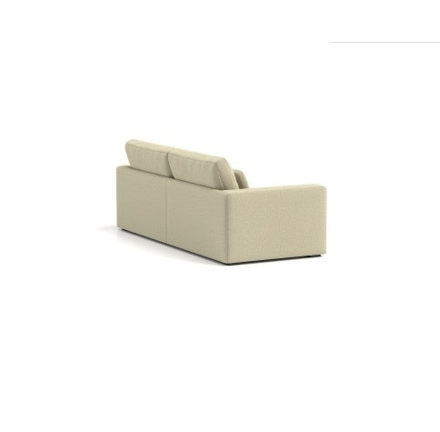 83" Beige 3 Seater Sofa Detachable Machine Washable Cover