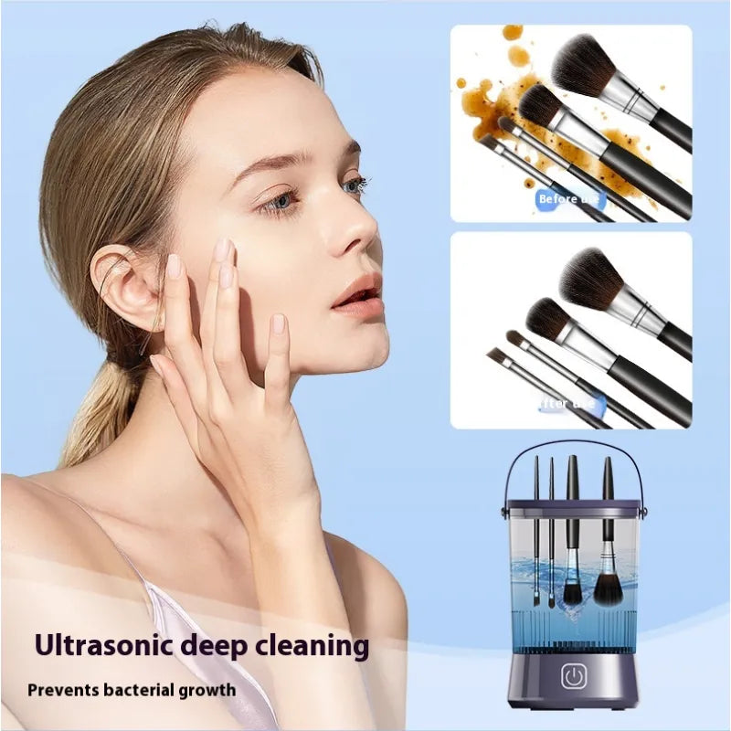 Electric Makeup Brush Cleaner Machine - Auto Spinning Cleaning Device