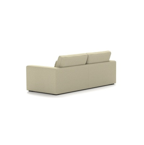 83" Beige 3 Seater Sofa Detachable Machine Washable Cover