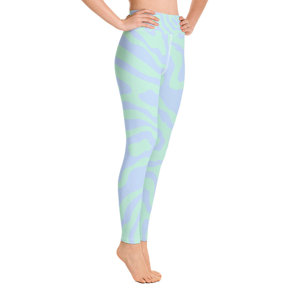 Women's High Waist Yoga Leggings Tropical Print Stretch Pants