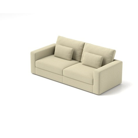 83" Beige 3 Seater Sofa Detachable Machine Washable Cover