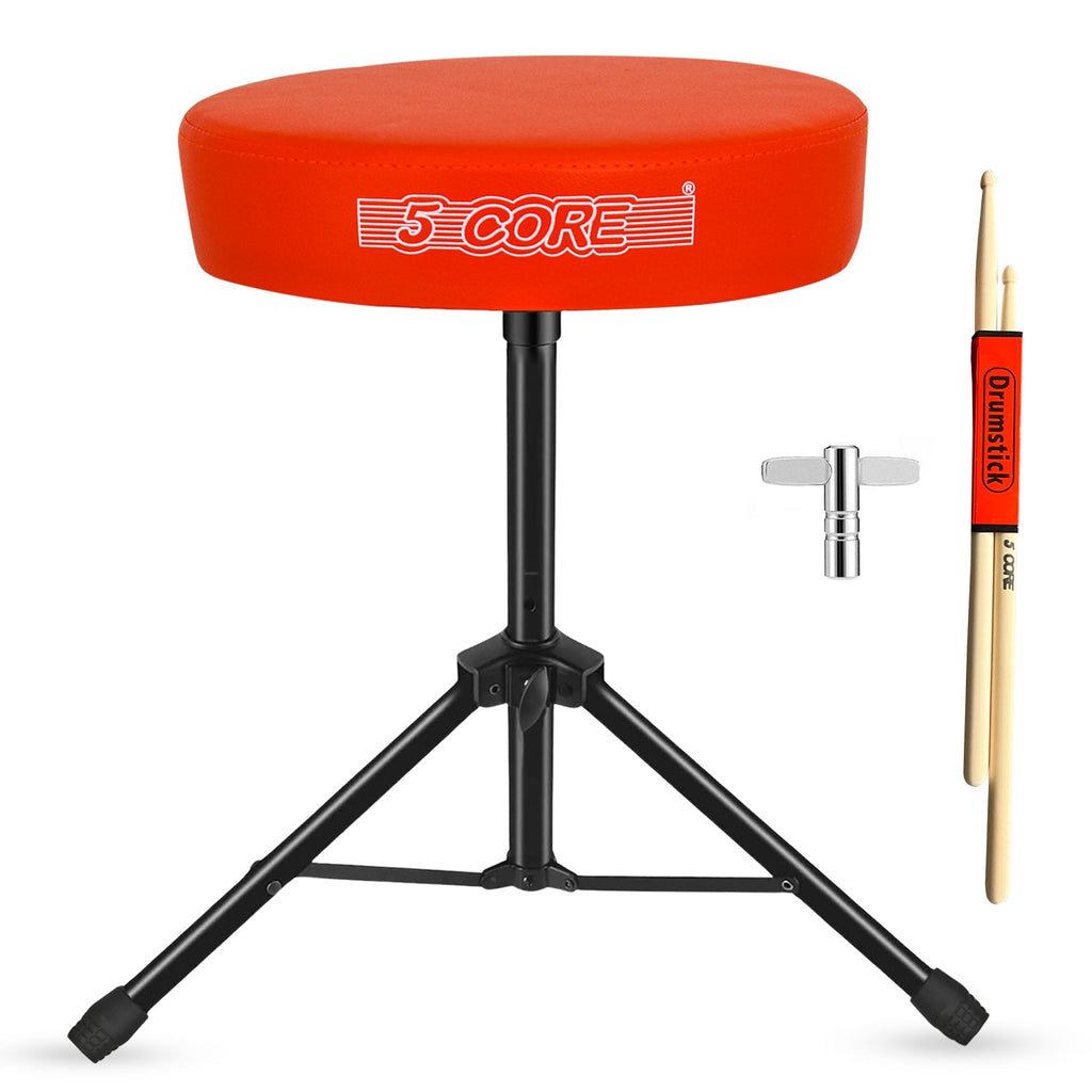 Adjustable Drum Throne Padded Seat - Drummer Stool