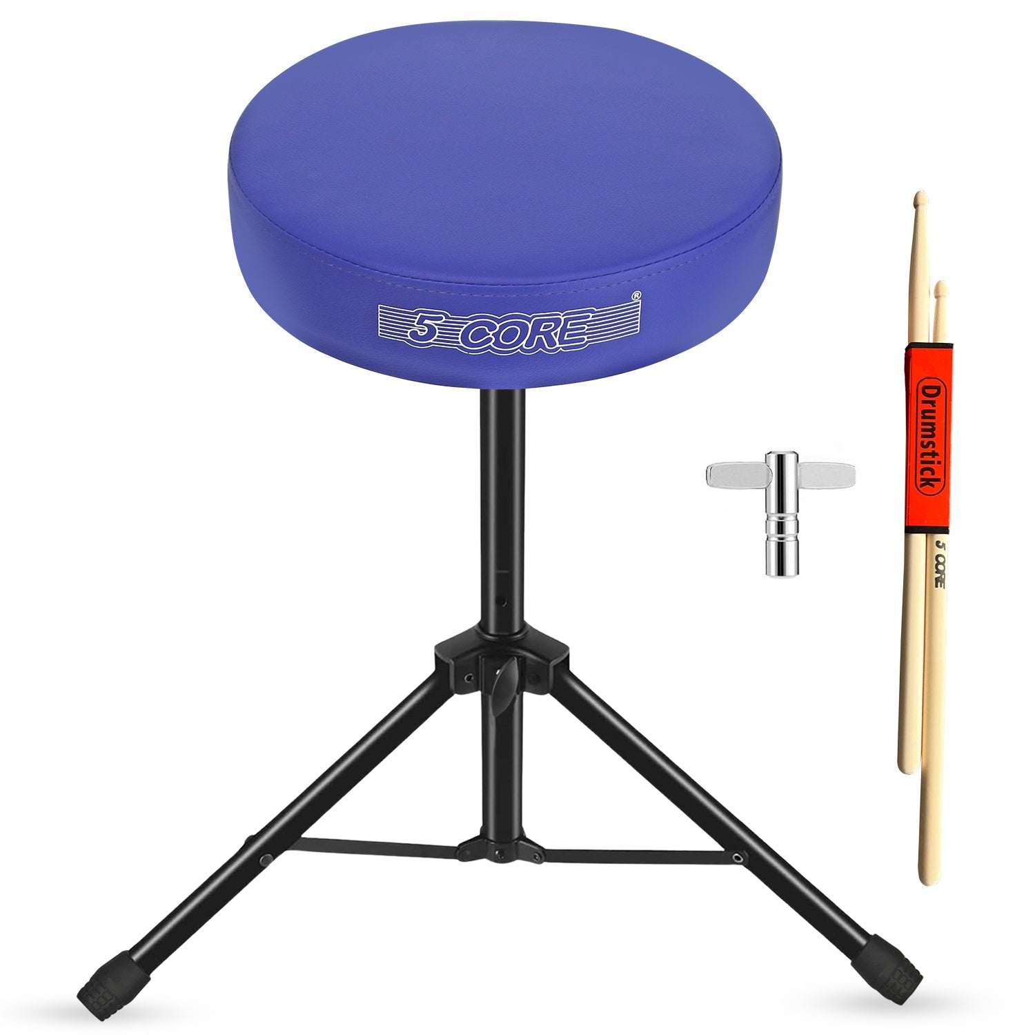 Adjustable Drum Throne Padded Seat - Drummer Stool
