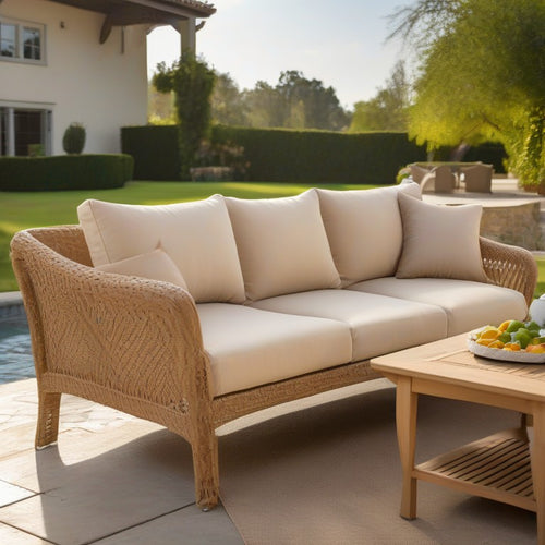 83" Beige Fabric 3 Seater Sofa Detachable Cover Machine Washable