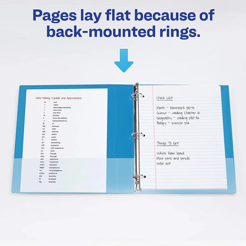 3 Ring Binder 1 Inch Blue | 3-Ring Document Organizer