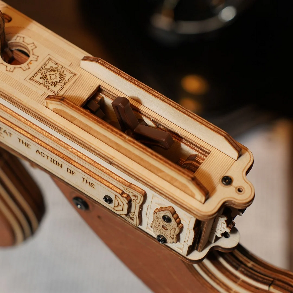 Wooden 3D Model Kit Thompson Gun | DIY Wood Puzzle Assembly Toy