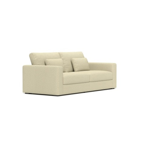 83" Beige 3 Seater Sofa Detachable Machine Washable Cover
