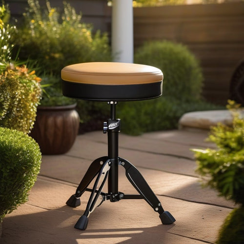 Drum Throne Padded Seat - Adjustable Drummer Stool