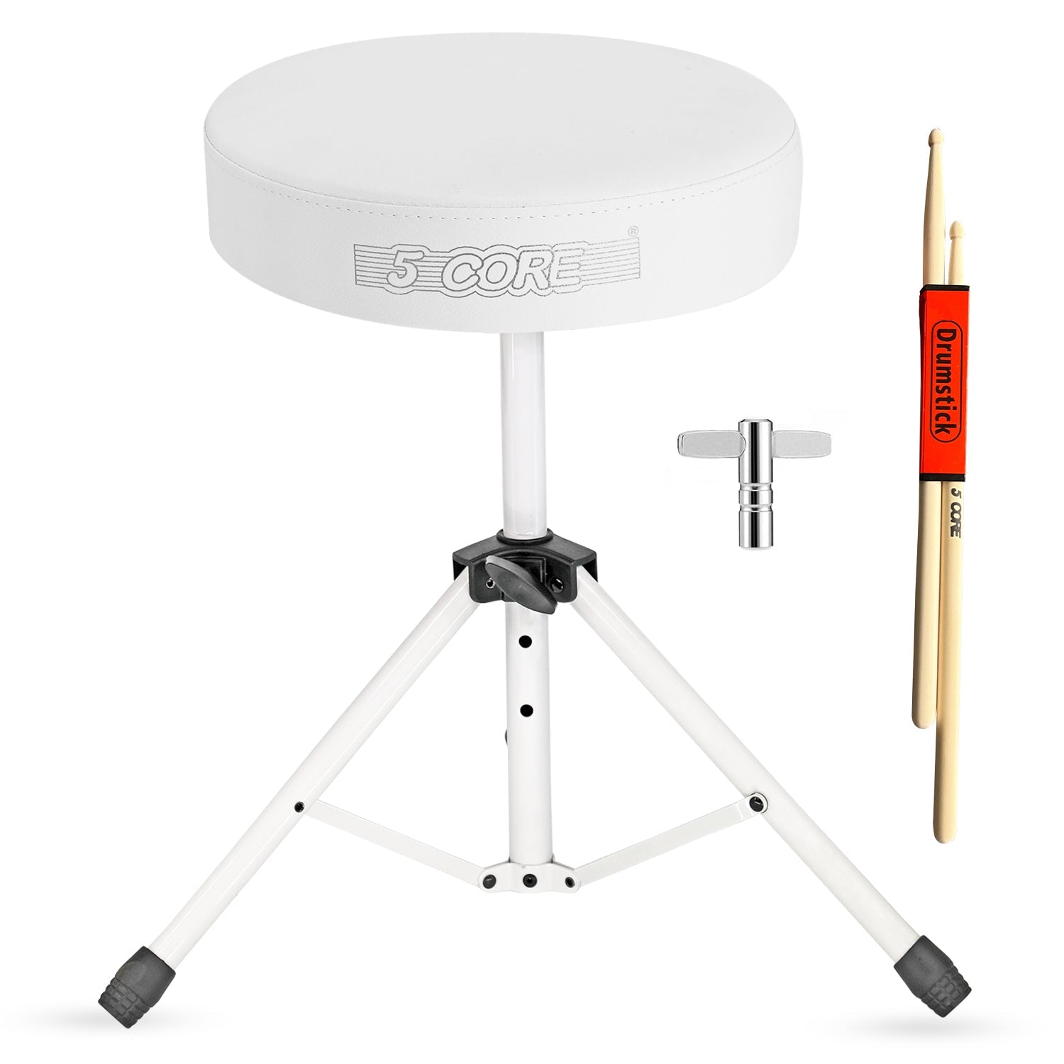 Adjustable Drum Throne Padded Seat - Drummer Stool