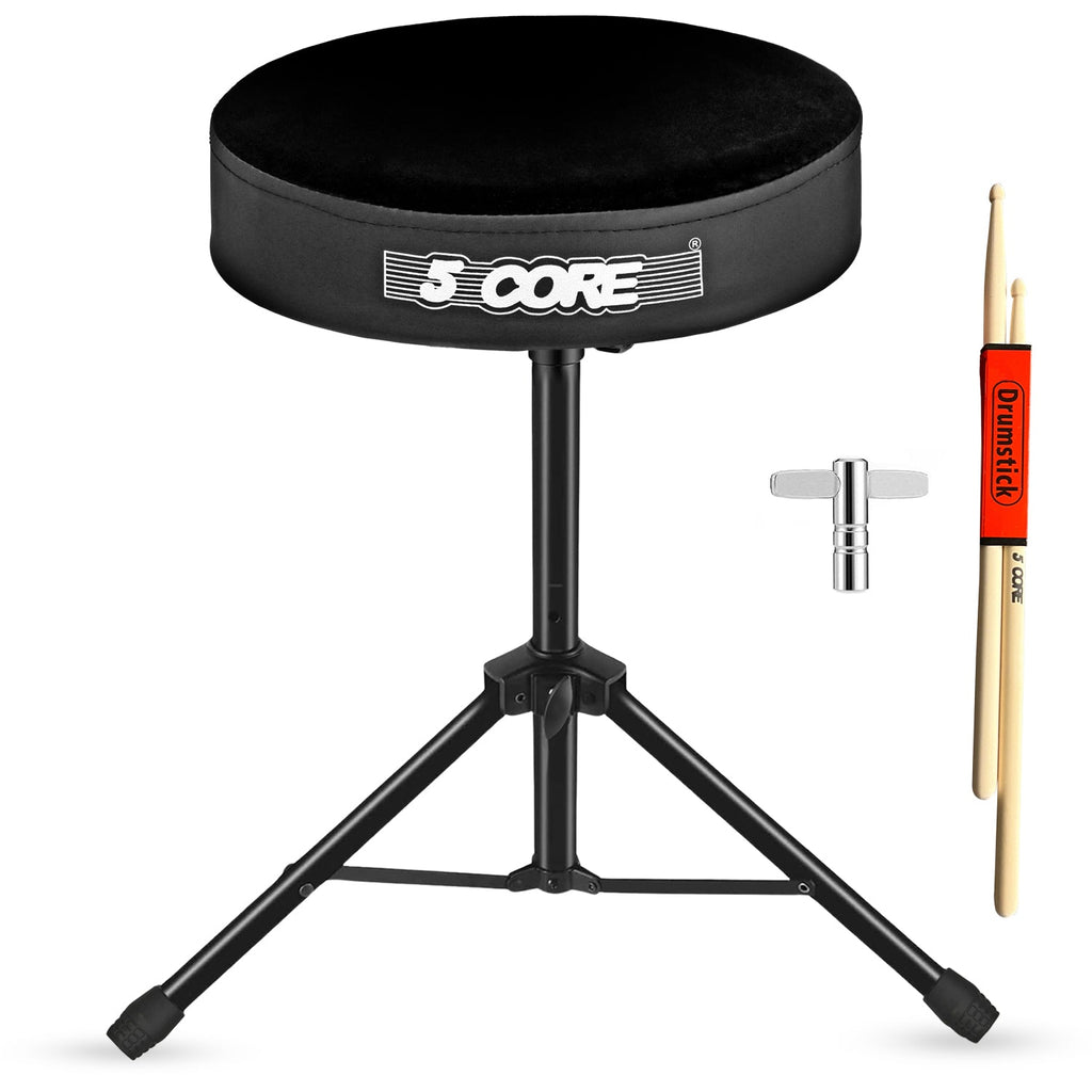 Adjustable Drum Throne Padded Seat - Drummer Stool