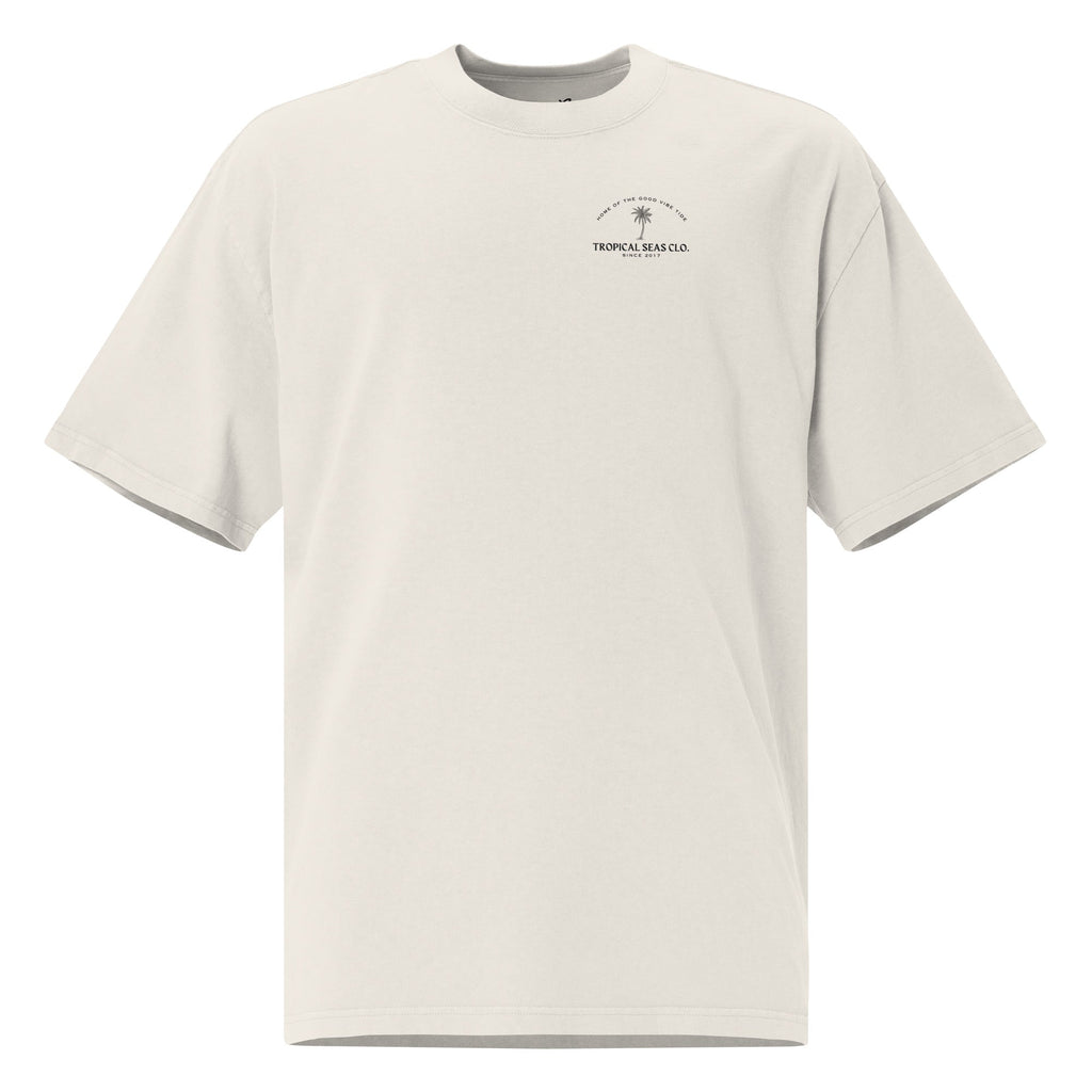 Oversized Cotton T-Shirt | Palm Print Boxy Tee | 100% Cotton