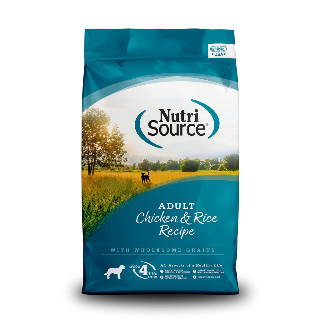 NutriSource Adult Dog Food Chicken Rice 15lb Dry Kibble