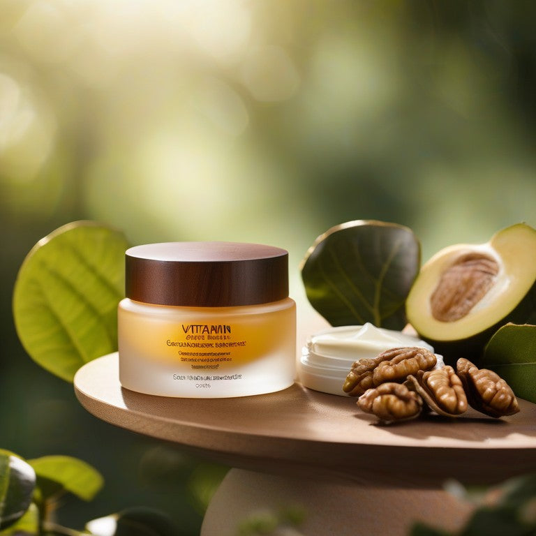 Vitamin C Face Cream with Walnut Exfoliator | Brightening Moisturizer